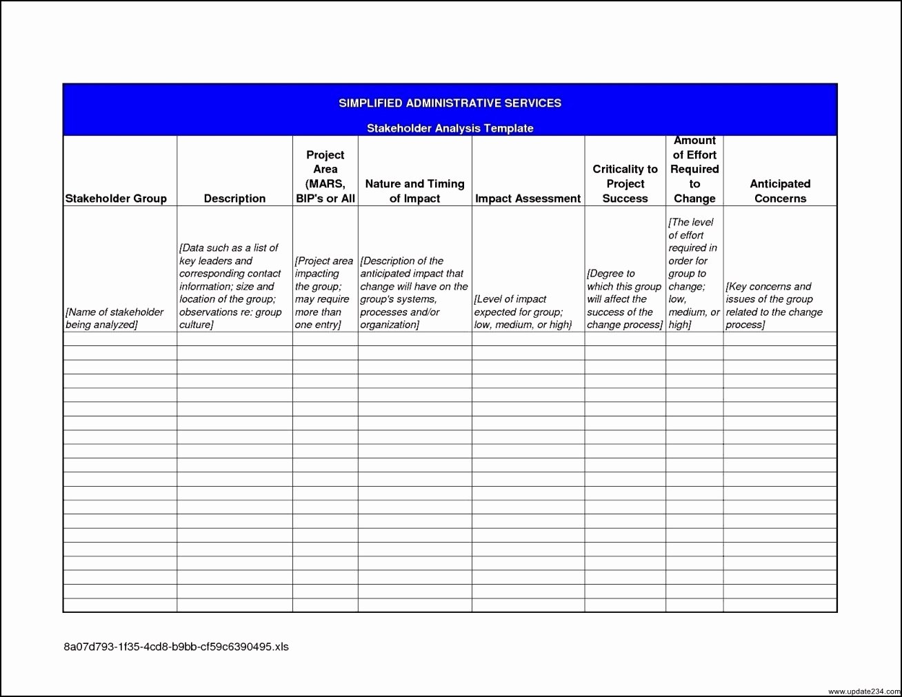 Stakeholder Analysis Template Excel Luxury Stakeholder Analysis Template Excel Template Update234