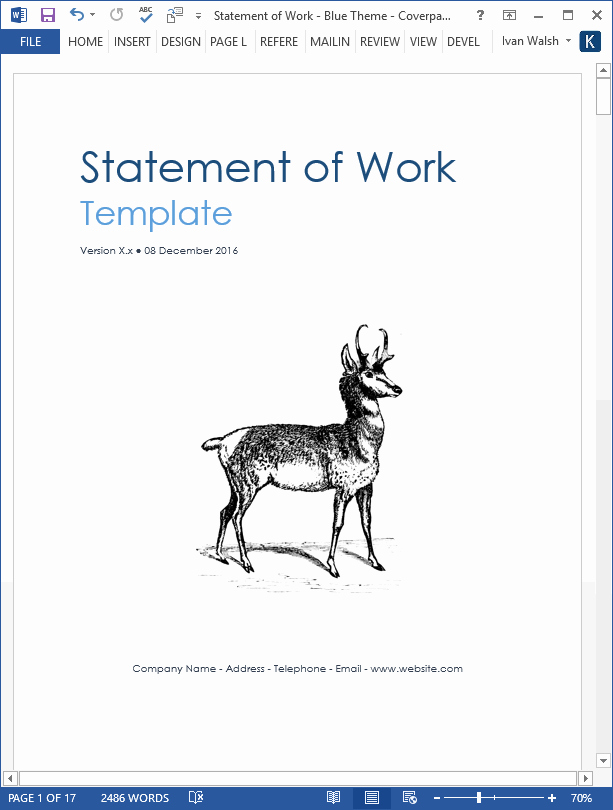 Statement Of Work Word Template Elegant Statement Of Work Template Ms Word Excel – Templates