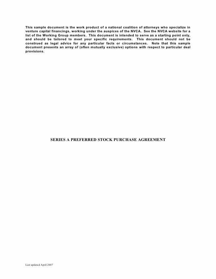Stock Purchase Agreement Template Inspirational Stock Purchase Agreement
