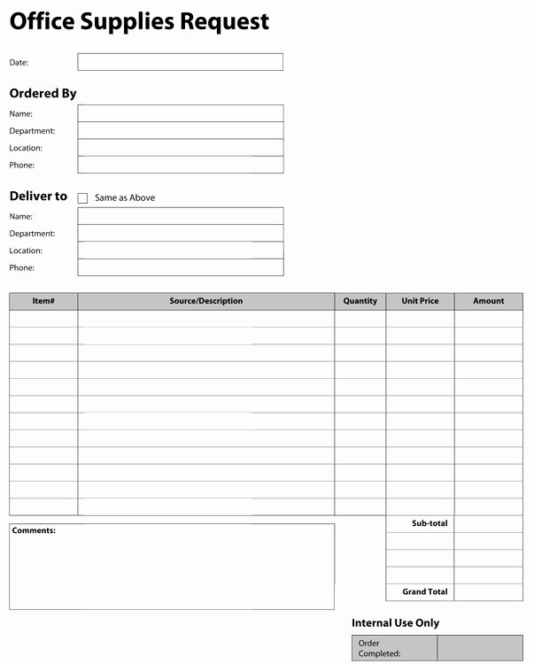 Supply order form Template Fresh Pdf Templates