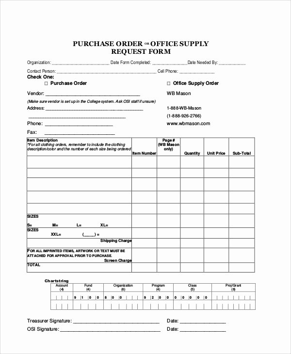 Supply order form Template Unique Sample Supply Request form 10 Examples In Word Pdf