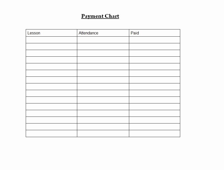 T Chart Template Word Awesome Student Payment Chart Word Template Template Sample