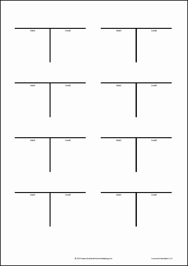T Chart Template Word Fresh T Accounts Template