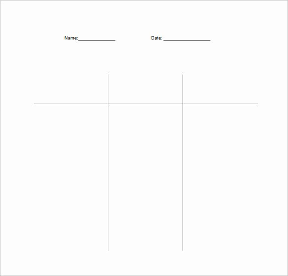 T Chart Template Word Lovely T Chart Template 15 Examples In Pdf Word Excel