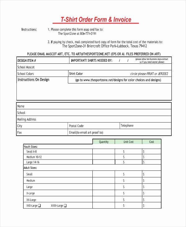 T Shirt order forms Templates Inspirational T Shirt order form 10 Free Documents In Word Pdf