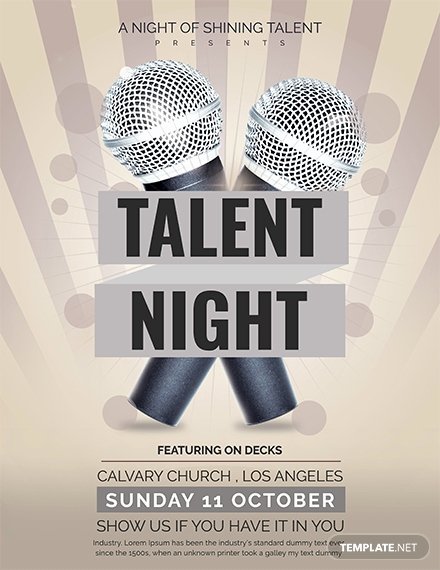 Talent Show Flyer Template Best Of Free Talent Show Flyer Template Download 641 Flyers In
