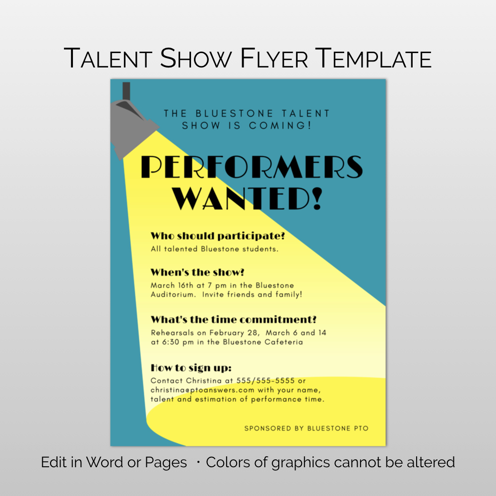 Talent Show Flyer Template Luxury Talent Show Flyer Template Set