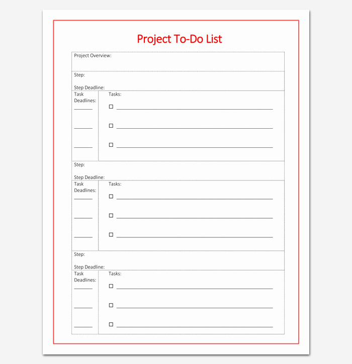 Task List Template Word Lovely Project Task List Template 14 to Do Lists for Word
