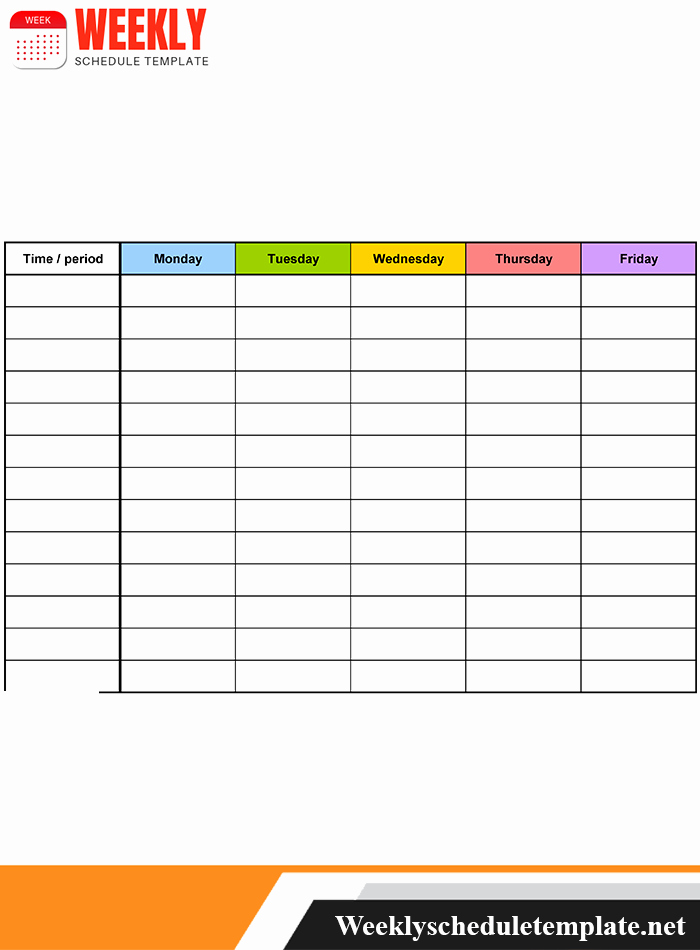 Teacher Daily Schedule Template Beautiful Free Printable Weekly Planner Template for Teachers