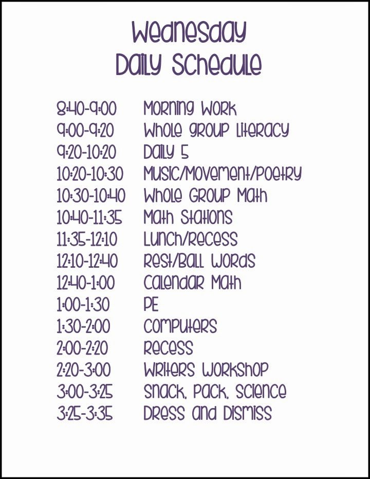 Teacher Daily Schedule Template Best Of A Differentiated Kindergarten S Daily Schedule