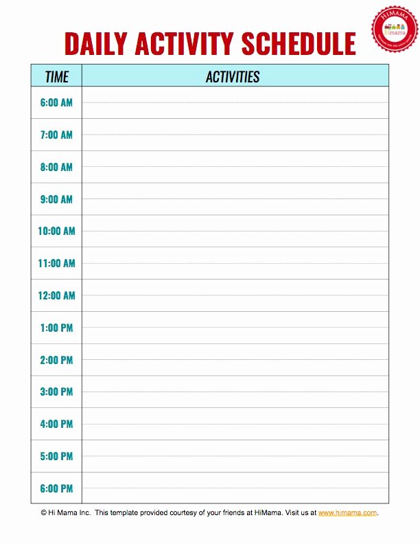 Teacher Daily Schedule Template Luxury 46 Of the Best Printable Daily Planner Templates