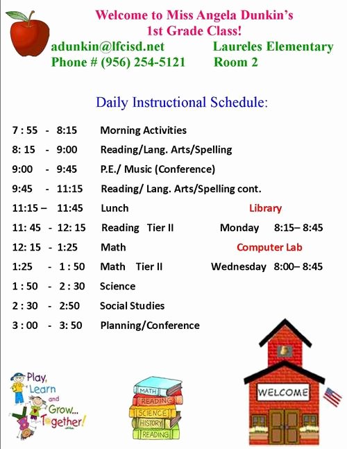 40 Teacher Daily Schedule Template Markmeckler Template Design