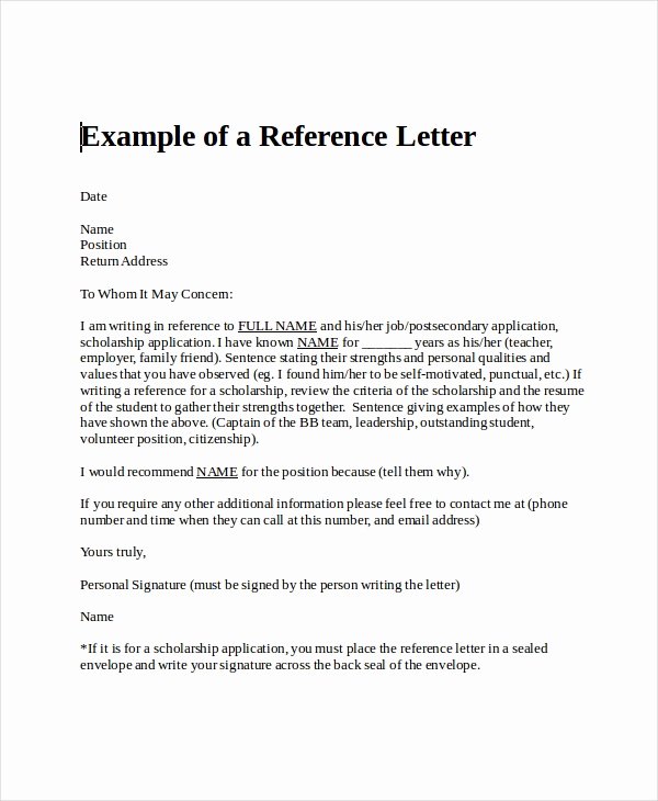Teaching Letter Of Recommendation Template Awesome Character Reference Letter 8 Free Word Excel Pdf