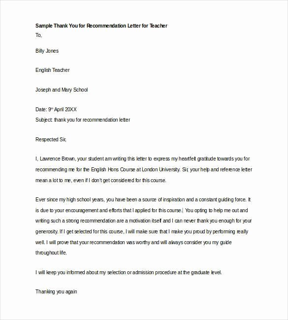Teaching Letter Of Recommendation Template Fresh How to Write A Letter Re Mendation for A Teacher