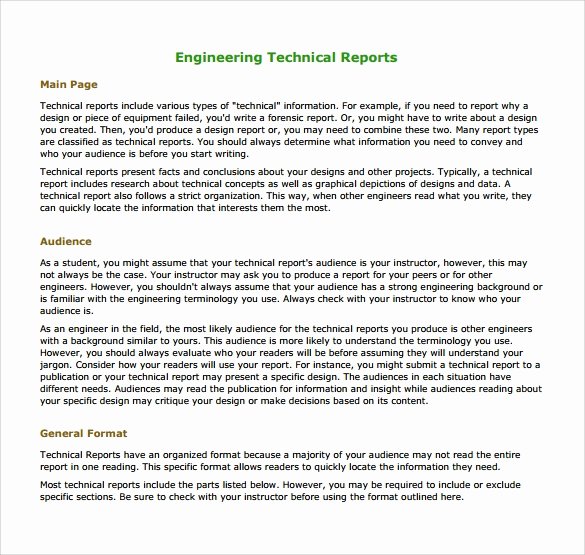 Technical Report Template Word Beautiful 17 Sample Engineering Reports Pdf Word Pages