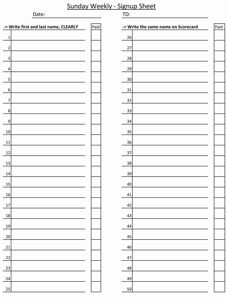 Template for Sign Up Sheet Luxury 9 Sign Up Sheet Templates to Make Your Own Sign Up Sheets