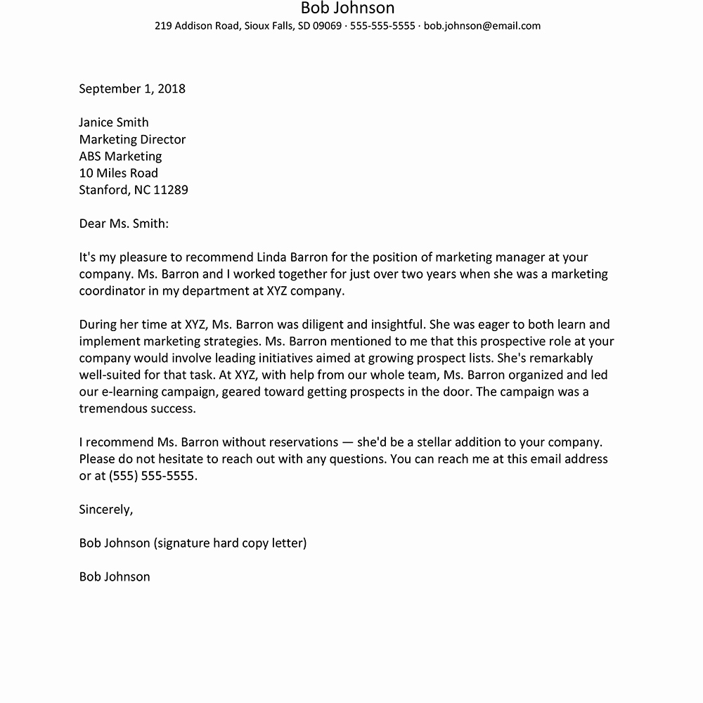 Template Letter Of Recommendation Inspirational Sample Reference Letter format