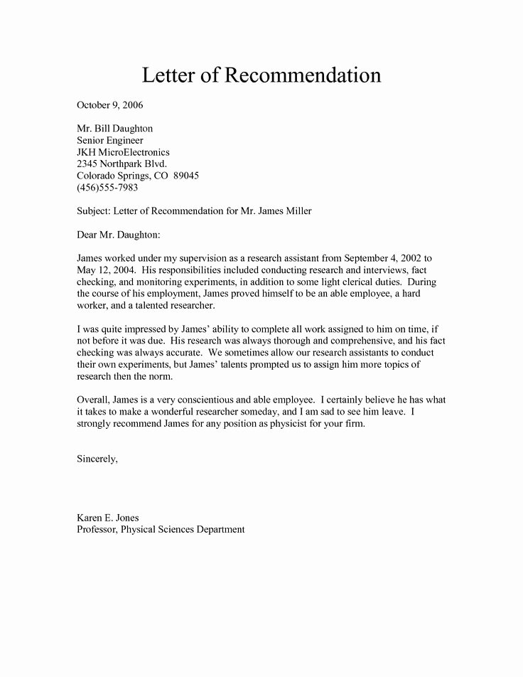 Template Of Letter Of Recommendation Awesome Army Letter Re Mendation Exampleletter