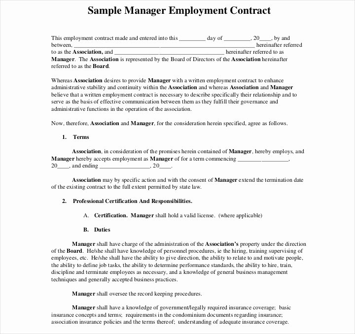 Temporary Employment Contract Template Beautiful 12 Employment Contracts for Restaurants Cafes and