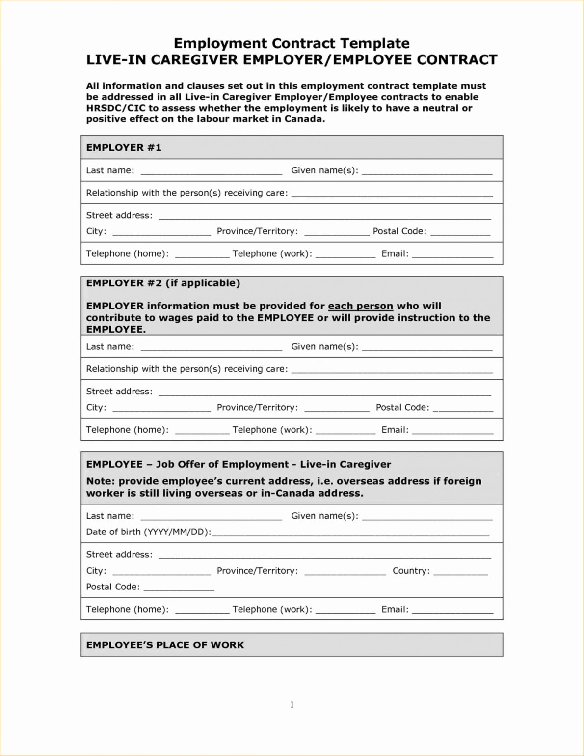 Temporary Employment Contract Template Fresh Here the 022 Free Employee Contract Agreement Template