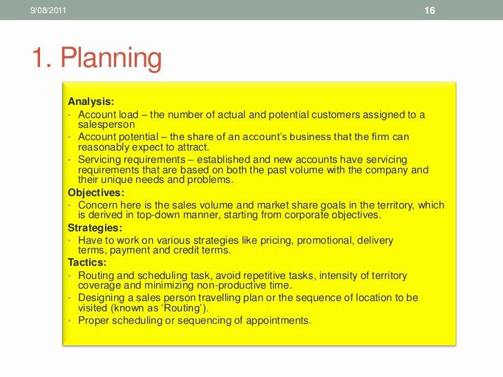 Territory Management Plan Template Fresh 10 Sales Training Territory Management