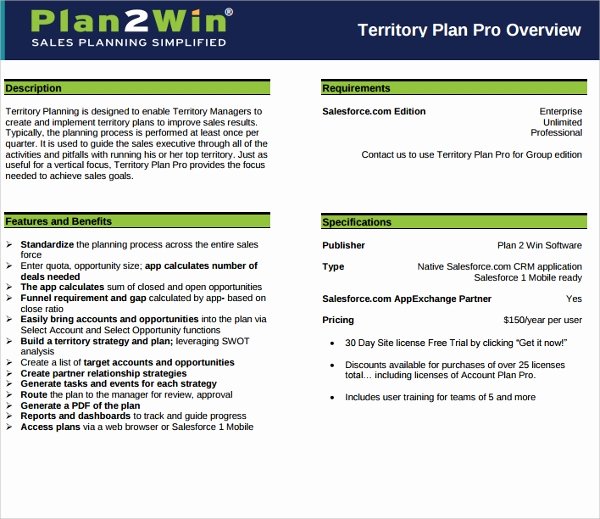 Territory Management Plan Template Inspirational Sample Territory Plan Template 8 Free Documents In Pdf