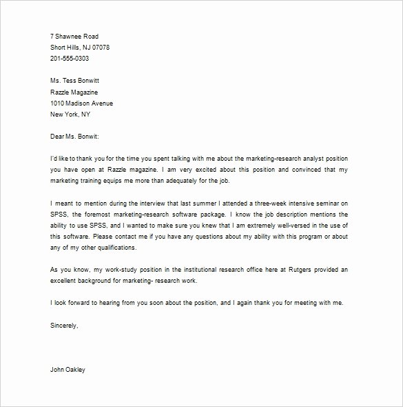 Thank You Letter Templates Elegant Marketing Thank You Letter – 8 Free Word Excel Pdf