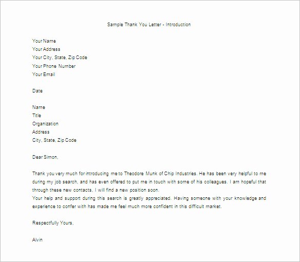 Thank You Letter Templates Unique Thank You Letter for Appreciation – 7 Free Sample
