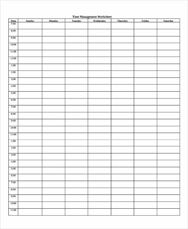 Time Management Sheet Template New 10 Time Tracking Templates Free Sample Example format