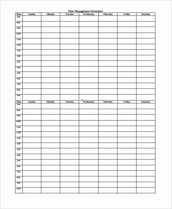 Time Management Sheet Template New 11 Time Log Templates Pdf Word Excel