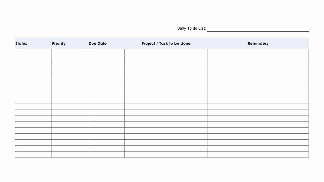 To Do List Template Free Best Of 50 Printable to Do List &amp; Checklist Templates Excel Word