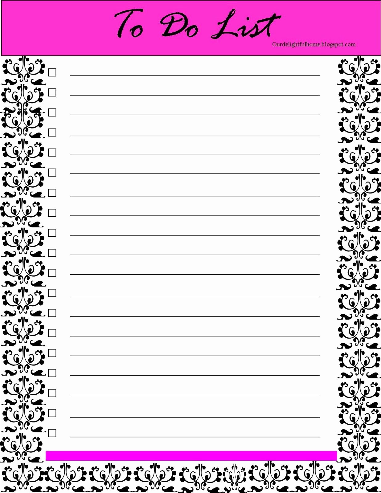 To Do List Template Free Best Of Cute Printable to Do List Template to Do List