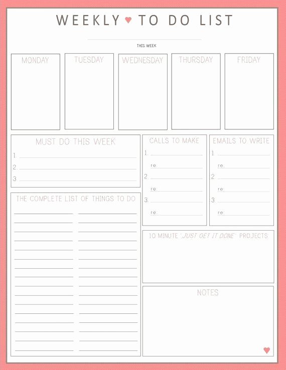 To Do List Template Free Elegant Best to Do List Ever Weekly to Do List 1sheet Printable