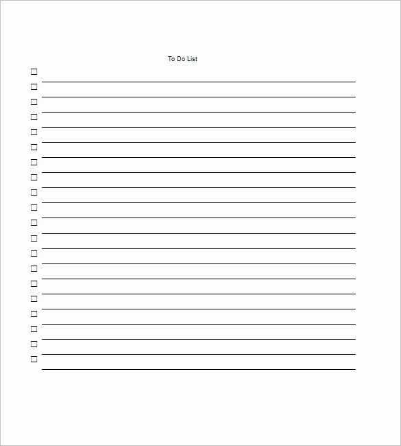 To Do List Template Free Elegant to Do List Template 12 Free Sample Example format