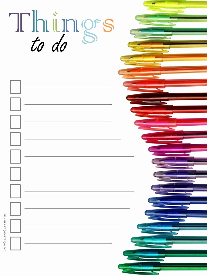 To Do List Template Free Elegant to Do List Template