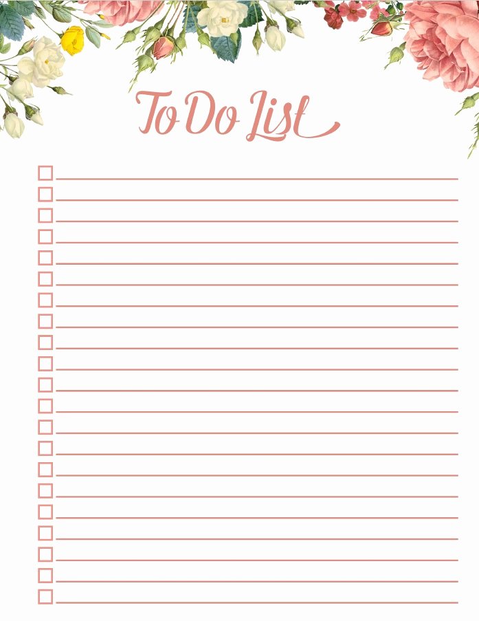To Do List Template Free Luxury 40 Printable to Do List Templates