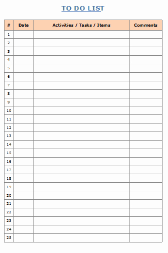To Do List Template Free Luxury Excel to Do List Template [free Download]