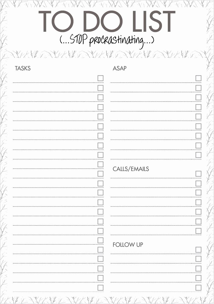 To Do List Template Free Unique Best to Do List Template to Do List Template