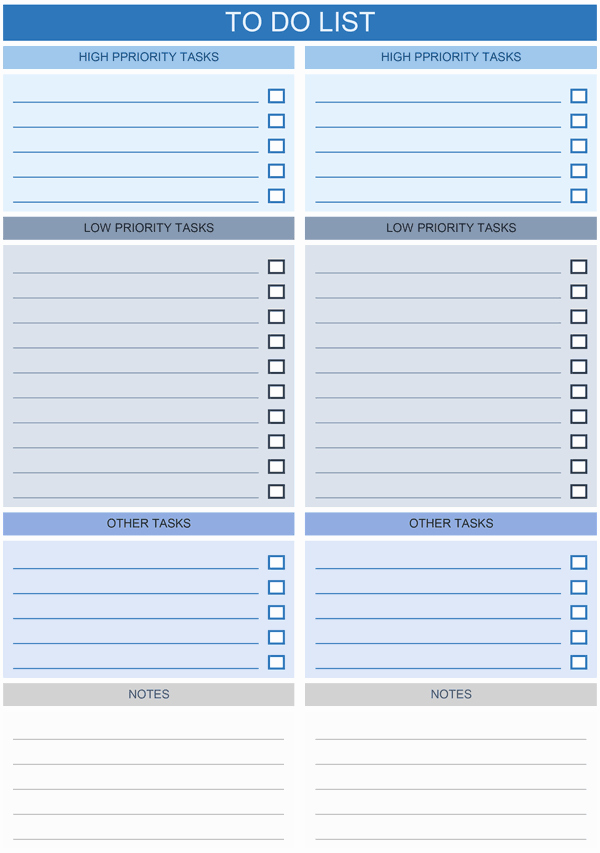 To Do List Templates Excel New to Do List Templates for Excel