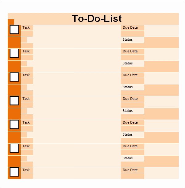 To Do List Word Template Luxury Free 16 Sample to Do List Templates In Word Excel