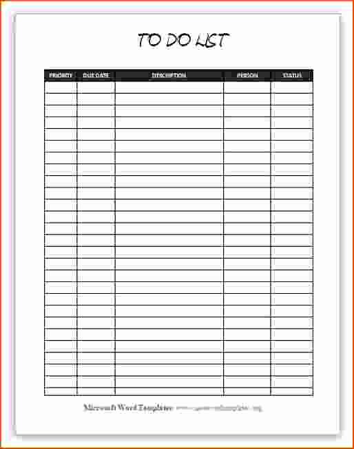 To Do List Word Template New 8 to Do List Template Word Bookletemplate