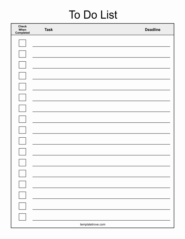 To Do List Word Template New Checklist Template Word Free Download the Best Home