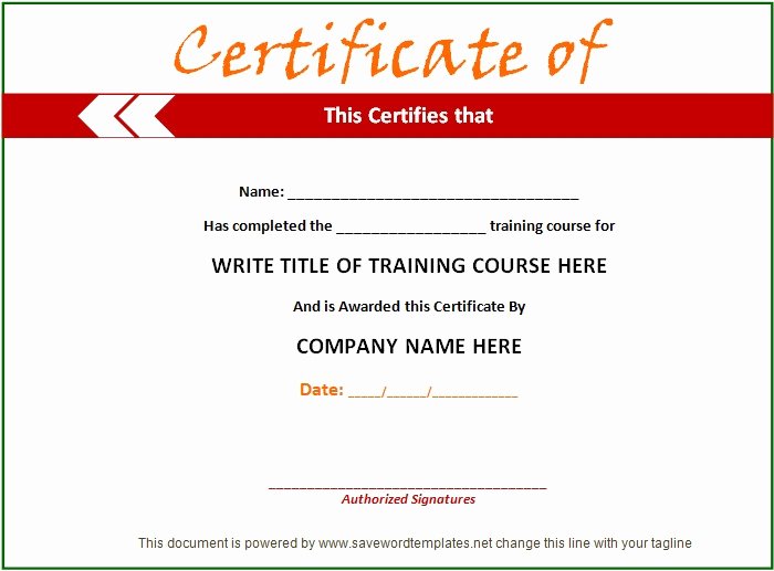Training Certificate Template Free Fresh Training Certificate Template 21 Free Word Pdf Psd