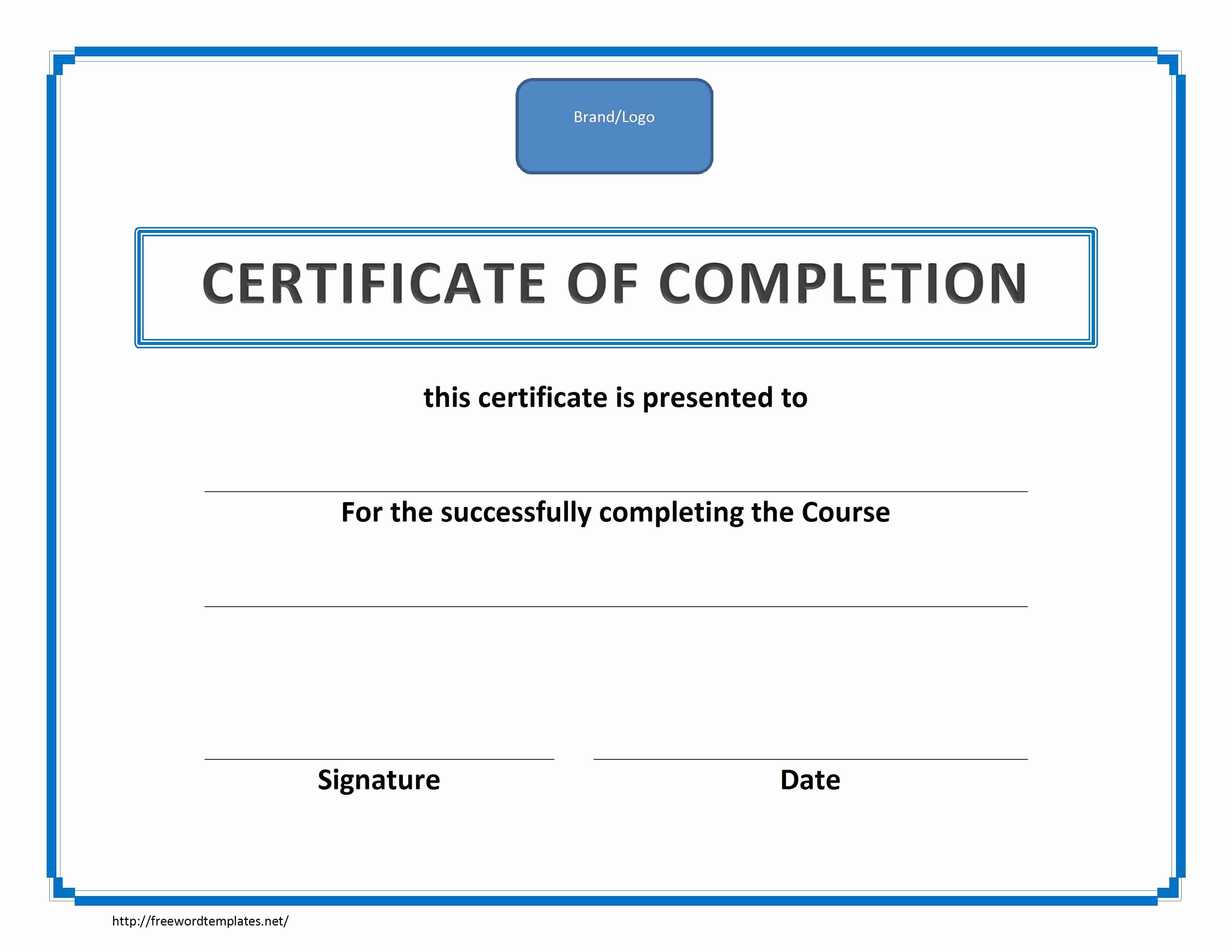 Training Certificate Template Free Inspirational Training Certificate Of Pletion