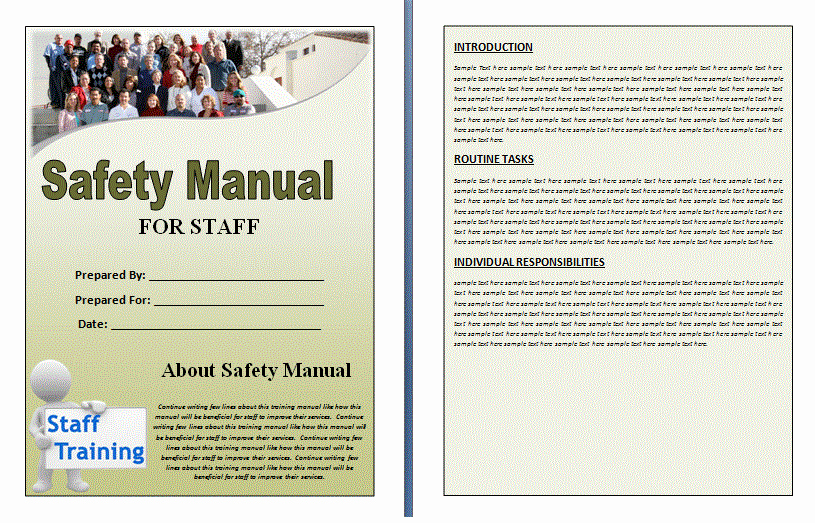 Training Manual Template Free Lovely Safety Manual Templates