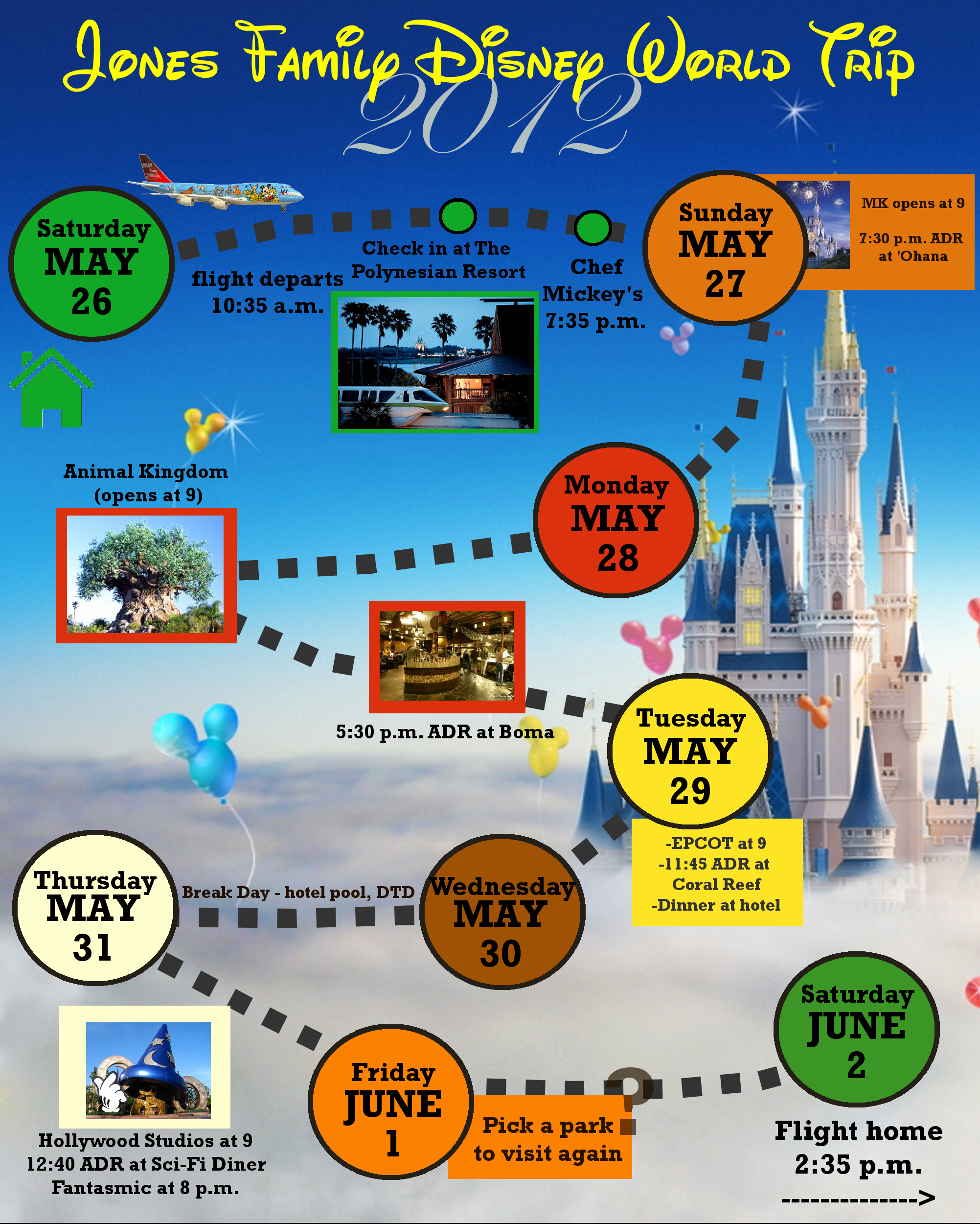 Travel Itinerary Template Word Awesome 2 Custom Disney World Itinerary Templates