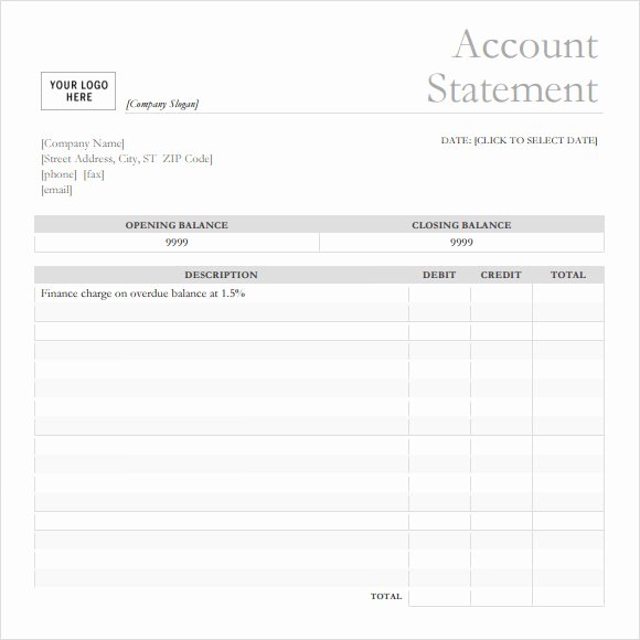 Us Bank Statement Template Awesome Free 9 Bank Statement Templates In Free Samples Examples