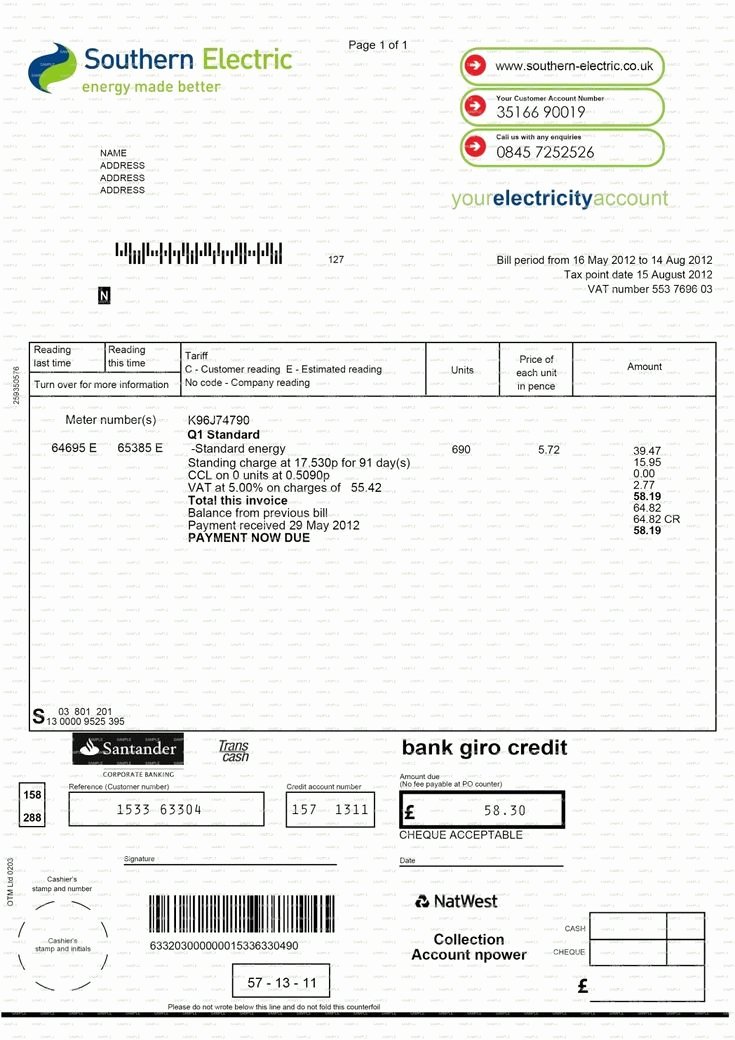Us Bank Statement Template Lovely Fake Utility Bill Template Business Plan Templa