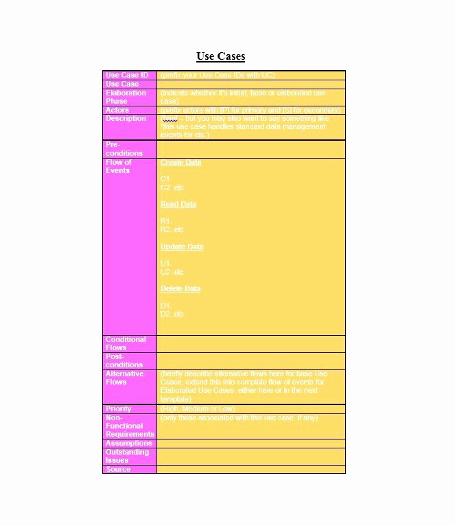 Use Case Template Word Inspirational 40 Use Case Templates &amp; Examples Word Pdf Template Lab