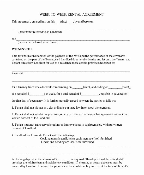 Vacation Rental Agreements Template Awesome Free Rental Agreement Template 24 Free Word Pdf